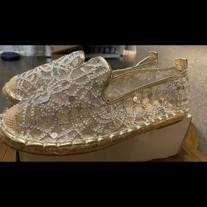 Sequined Bridal Espadrilles